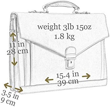 Time Resistance Leather Briefcase for Men Handmade Italian Laptop Bag Classy Orange Brown Attache Case - Image 5